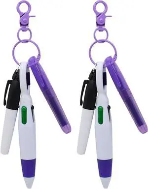 YYaaloa Mini Highlighter Nurse Pen Set for Badge Christmas Nurse Gifts Include 2 Nursing Keychain Clip,2 Tip Highlighter, 2 Permanent Marker Pen and 2 Retractable Ball Pen (Purple 2set) YYaaloa Mini Highlighter Nurse Pen Set for Badge Christmas Nurse Gifts Include 2 Nursing Keychain Clip,2 Tip Highlighter, 2 Permanent Marker Pen and 2 Retractable Ball Pen (Purple 2set)