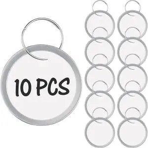 Uniclife 10 Pcs Key Tags, 1.2" Key Tags with Labels, Key Labels for Keychain, Paper Key Identifiers with Split Ring & Metal Rim, Blank Key Ring Tags for House Office & School, White Uniclife 10 Pcs Key Tags, 1.2" Key Tags with Labels, Key Labels for Keychain, Paper Key Identifiers with Split Ring & Metal Rim, Blank Key Ring Tags for House Office & School, White