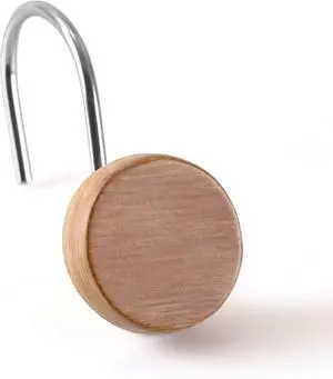 Farmhouse Boho Shower Curtain Hooks-Wood Texture Resin Button Rings, 12Pcs | Rustproof Hangers, Neutral Earthy Nature Inspired Accents, Western Vintage Fall Winter Christmas Decor for Country Bathroom Farmhouse Boho Shower Curtain Hooks-Wood Texture Resin Button Rings, 12Pcs | Rustproof Hangers, Neutral Earthy Nature Inspired Accents, Western Vintage Fall Winter Christmas Decor for Country Bathroom