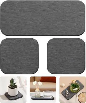 3PCS Water Absorbing Diatomaceous Earth Tray for Sink, Fast Drying Soap & Toothbrush Holders for Bathroom Counter, 1 Stone Tray, 2 Stone Coasters 3PCS Water Absorbing Diatomaceous Earth Tray for Sink, Fast Drying Soap & Toothbrush Holders for Bathroom Counter, 1 Stone Tray, 2 Stone Coasters