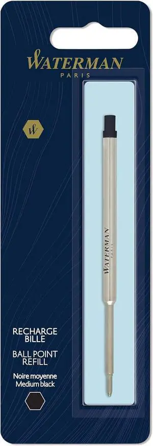 Waterman Ballpoint Pen Refill | Medium Point | Black Ink | 1 Count Waterman Ballpoint Pen Refill | Medium Point | Black Ink | 1 Count