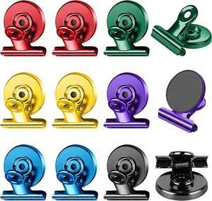 FINDMAG 12 Pack Fridge Magnets, Colorful Magnetic Clips for Fridge Notes | Magnetic Clips for Refrigerator, Picture, Cruise, Sculptural Picture Frame, Heavy Duty Decorative Clip Magnets for Fridge FINDMAG 12 Pack Fridge Magnets, Colorful Magnetic Clips for Fridge Notes | Magnetic Clips for Refrigerator, Picture, Cruise, Sculptural Picture Frame, Heavy Duty Decorative Clip Magnets for Fridge