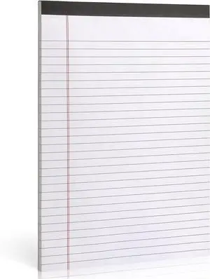 ZZTX Legal Pad 8.5x11 Inch White Lined 50 Sheets 1 Pack | A4 letter, Thick & durable, Lined design, Bright White, Versatile use ZZTX Legal Pad 8.5x11 Inch White Lined 50 Sheets 1 Pack | A4 letter, Thick & durable, Lined design, Bright White, Versatile use