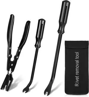 3 PCS Clip Removal Tool,Clip Pliers Fastener Remover,Car Trim Rivet Removal Pry Tool for Automotive Door Panel,Upholstery,Dashboard Black 3 PCS Clip Removal Tool,Clip Pliers Fastener Remover,Car Trim Rivet Removal Pry Tool for Automotive Door Panel,Upholstery,Dashboard Black