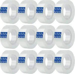 Re-Call Transparent Tape 12 Pack Refills Rolls 3/4 x 1000 Inches, 1 inch Core,Clear Tape for Office, Home, School. Re-Call Transparent Tape 12 Pack Refills Rolls 3/4 x 1000 Inches, 1 inch Core,Clear Tape for Office, Home, School.