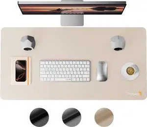 ProtoArc MP10 Leather Desk Mat, Large Mouse Pad- 31.5×15.8 inch, Non-Slip PU Leather Desk Pad Protector, Premium Desktop Mat for Computer, Keyboard and Mouse, Milk Tea ProtoArc MP10 Leather Desk Mat, Large Mouse Pad- 31.5×15.8 inch, Non-Slip PU Leather Desk Pad Protector, Premium Desktop Mat for Computer, Keyboard and Mouse, Milk Tea