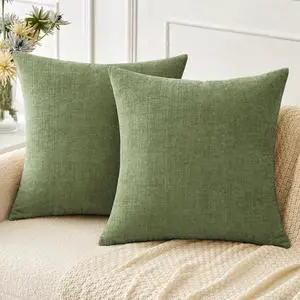 MIULEE Soft Chenille Throw Pillow Covers Sage Green 18x18 Inch Pack of 2 | Modern Home Decor, Classic Decorative Pillows, Solid Dyed Cases, Boho Couch Cushion Covers for Sofa Bed Living Room MIULEE Soft Chenille Throw Pillow Covers Sage Green 18x18 Inch Pack of 2 | Modern Home Decor, Classic Decorative Pillows, Solid Dyed Cases, Boho Couch Cushion Covers for Sofa Bed Living Room