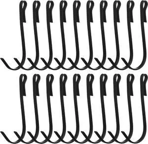 20 Pcs Shelf Hooks Grid Wall Hooks for Wire Shelving Accessories Stainless Steel J Hook for Hanging Sink Hanger for Kitchen Bedroom Office, Wire Hook Rack, Black 20 Pcs Shelf Hooks Grid Wall Hooks for Wire Shelving Accessories Stainless Steel J Hook for Hanging Sink Hanger for Kitchen Bedroom Office, Wire Hook Rack, Black