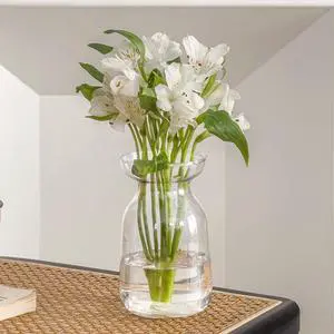 Gute Glass Vases for Decor,Modern Clear Flower Vase Centerpiece,5.9in | Premium Glass,Sturdy Thickened Base,Smooth Polished Rim,Wide Opening,Tapered Neck Design,For Living Room Kitchen Office Gute Glass Vases for Decor,Modern Clear Flower Vase Centerpiece,5.9in | Premium Glass,Sturdy Thickened Base,Smooth Polished Rim,Wide Opening,Tapered Neck Design,For Living Room Kitchen Office