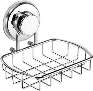 HASKO Suction Cup Soap Dish for Shower Wall, Rustproof Stainless Steel Shower Soap Holder Suction, Bathtub Bathroom Bar Soap Holder (Chrome) HASKO Suction Cup Soap Dish for Shower Wall, Rustproof Stainless Steel Shower Soap Holder Suction, Bathtub Bathroom Bar Soap Holder (Chrome)
