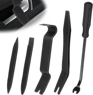 BFXM 5PCS Auto Trim Removal Tool kit,Clip Pry Tools Kit No Scratch Plastic | Car Door Panel Rivet Pliers Tool Kit, Automotive Interior Fastener Puller Remover Body Repair Set for Car BFXM 5PCS Auto Trim Removal Tool kit,Clip Pry Tools Kit No Scratch Plastic | Car Door Panel Rivet Pliers Tool Kit, Automotive Interior Fastener Puller Remover Body Repair Set for Car