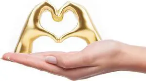 Small Heart Hands Sculpture Decor for Living Room Bedroom Bookshelf Coffe Table and Office Display, Love Finger Statue Modern Aesthetic Home Decor, Unique Gift for Wedding Christmas Birthday (Gold) Small Heart Hands Sculpture Decor for Living Room Bedroom Bookshelf Coffe Table and Office Display, Love Finger Statue Modern Aesthetic Home Decor, Unique Gift for Wedding Christmas Birthday (Gold)