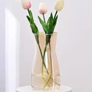 8 Inch Amber Glass Vase for Flowers, Modern Boho Table Decor | Farmhouse Vases For Rustic Vintage Living Room Kitchen Bedroom Halloween Christmas Decor House Book Shelf Office Decor 8 Inch Amber Glass Vase for Flowers, Modern Boho Table Decor | Farmhouse Vases For Rustic Vintage Living Room Kitchen Bedroom Halloween Christmas Decor House Book Shelf Office Decor
