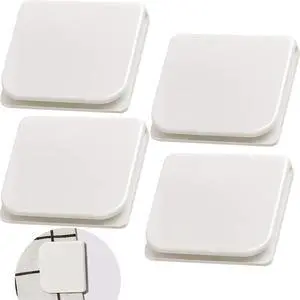 Jetec 4 Pieces Shower Curtain Clips for Liner, Self Adhesive Shower Splash Guard Curtains Clip, Windproof Curtain Holders Weight Guards to Wall Hold in Bathroom Bathtub, White Jetec 4 Pieces Shower Curtain Clips for Liner, Self Adhesive Shower Splash Guard Curtains Clip, Windproof Curtain Holders Weight Guards to Wall Hold in Bathroom Bathtub, White