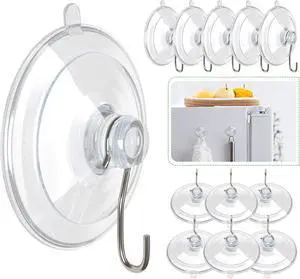 Hangerspace Suction Cup Hooks, Removable Small Suction Cups, Clear, 12 Pack | 1.77 In, with Rustproof Metal Hooks, Detachable, Leave No Trace, for Kitchen Shower Wall Window Glass Door, Fits Any Decor Hangerspace Suction Cup Hooks, Removable Small Suction Cups, Clear, 12 Pack | 1.77 In, with Rustproof Metal Hooks, Detachable, Leave No Trace, for Kitchen Shower Wall Window Glass Door, Fits Any Decor