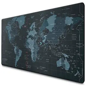 Mouse Pad Desk Map XXL, 35"x15.7", Full World Print, Non-Slip Base | World Map Mouse Pad XXL, Geographical Print, Soft and Smooth Surface, Water-Resistant, Wide Coverage, for Gaming and Work Mouse Pad Desk Map XXL, 35"x15.7", Full World Print, Non-Slip Base | World Map Mouse Pad XXL, Geographical Print, Soft and Smooth Surface, Water-Resistant, Wide Coverage, for Gaming and Work