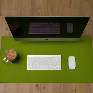 Felt Desk Pad- 31x16 with Non-Slip Backing (Green) Felt Desk Pad- 31x16 with Non-Slip Backing (Green)