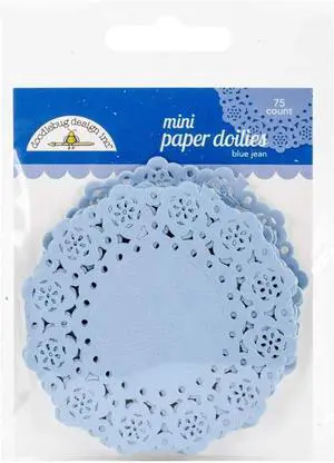 Doodlebug Mini Doilies (75 Pack), Blue Jean Doodlebug Mini Doilies (75 Pack), Blue Jean