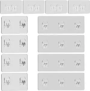 12 Pack Shower Caddy Adhesive Replacement, Shower Adhesive Strips, Strong Adhesive Hooks, Waterproof Sticker, No Drilling, for Bathroom Shelf and Kitchen Racks 12 Pack Shower Caddy Adhesive Replacement, Shower Adhesive Strips, Strong Adhesive Hooks, Waterproof Sticker, No Drilling, for Bathroom Shelf and Kitchen Racks