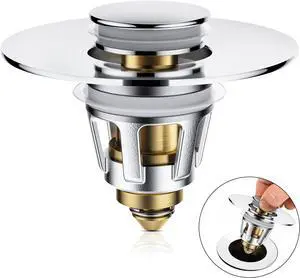 Bullet Core Bathroom Sink Stopper, 1 Pack Universal Pop-Up Drain Plug Fits 1.11.5 Inch US Standard Sinks Bullet Core Bathroom Sink Stopper, 1 Pack Universal Pop-Up Drain Plug Fits 1.11.5 Inch US Standard Sinks