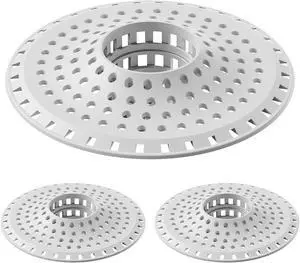 Aluvor Bathtub Drain Hair Catcher,Silicone Tub Hair Catcher Drain Protector | Collapsible Shower Hair Drain Catcher Strainer for 1.48'' to 1.76'' Flat Regular Drains, 3PCS/Grayish-White Aluvor Bathtub Drain Hair Catcher,Silicone Tub Hair Catcher Drain Protector | Collapsible Shower Hair Drain Catcher Strainer for 1.48'' to 1.76'' Flat Regular Drains, 3PCS/Grayish-White