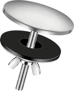 2 Inch Sink Hole Cover,Leak-Proof Metal Plug for Kitchen & Bathroom | Sink Plug Cove,Stainless Steel Screw On Faucet Deck Plate Stopper,Brushed Silver 2 Inch Sink Hole Cover,Leak-Proof Metal Plug for Kitchen & Bathroom | Sink Plug Cove,Stainless Steel Screw On Faucet Deck Plate Stopper,Brushed Silver