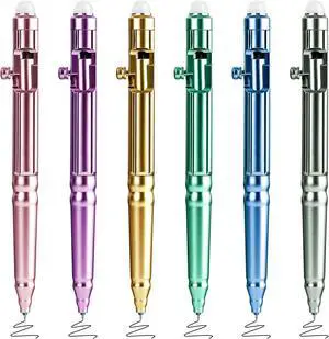 BAYTORY 6Pcs Retractable Erasable Gel Pens, Black Ink 0.5mm Fine Point | Black Ink Erasable Pen, Smooth Writing for Note Taking Marking Planner Crossword Puzzles BAYTORY 6Pcs Retractable Erasable Gel Pens, Black Ink 0.5mm Fine Point | Black Ink Erasable Pen, Smooth Writing for Note Taking Marking Planner Crossword Puzzles