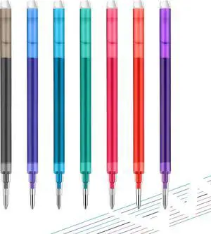 Sabary Erasable Pen Refills 0.7 mm 7 Assorted Colors Gel Ink Refills Medium Fine Point Erasable Pens Refill Compatible with Retractable Click Pens Erasable Pens for Writing Planner(7 Pcs) Sabary Erasable Pen Refills 0.7 mm 7 Assorted Colors Gel Ink Refills Medium Fine Point Erasable Pens Refill Compatible with Retractable Click Pens Erasable Pens for Writing Planner(7 Pcs)
