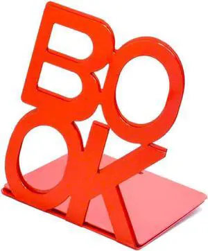 Decorative Book Ends, Metal Bookends Nonskid Heavy Duty Book Ends Shelves Office, Library Office Home,1 Pair (Red) Decorative Book Ends, Metal Bookends Nonskid Heavy Duty Book Ends Shelves Office, Library Office Home,1 Pair (Red)