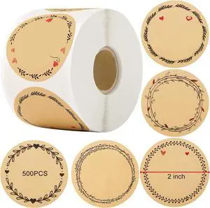 500pcs 2" Label Stickers for Jars and Lids, 6 Different Wreath Designs, Round Kraft Stickers, Canning Stickers Jam and Jelly Jar Labels, Quick-Peel Adhesive Kraft Labels for Pantry, Bottles 500pcs 2" Label Stickers for Jars and Lids, 6 Different Wreath Designs, Round Kraft Stickers, Canning Stickers Jam and Jelly Jar Labels, Quick-Peel Adhesive Kraft Labels for Pantry, Bottles
