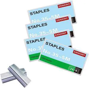4000pcs 1/4 Inch Standard Staples,Desktop Staple,26/6 Type Galvanize Staple | 26/6 Standard Staples, 100 per Strip, 4 Boxes of 4000, Fits 1/4" Standard Staplers, for Office School Home Stapler Refills 4000pcs 1/4 Inch Standard Staples,Desktop Staple,26/6 Type Galvanize Staple | 26/6 Standard Staples, 100 per Strip, 4 Boxes of 4000, Fits 1/4" Standard Staplers, for Office School Home Stapler Refills