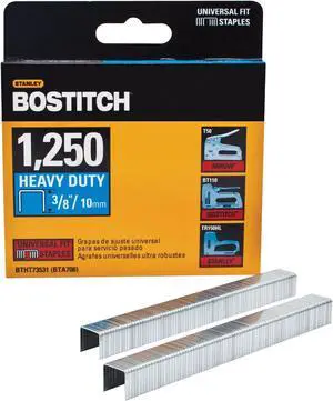BOSTITCH Staples, Heavy Duty, 3/8 Inch, 1250 Piece (BTHT73531) BOSTITCH Staples, Heavy Duty, 3/8 Inch, 1250 Piece (BTHT73531)