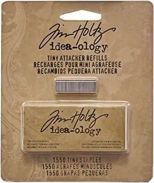 Tim Holtz Idea-ology Metal Tiny Attacher Refills, Box of 1550 Staples, .25 Inches, TH92801 Tim Holtz Idea-ology Metal Tiny Attacher Refills, Box of 1550 Staples, .25 Inches, TH92801