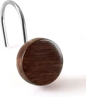 Farmhouse Boho Shower Curtain Hooks-Wood Texture Resin Button Rings, 12Pcs | Rustproof Hangers, Neutral Earthy Nature Inspired Accents, Western Vintage Fall Winter Christmas Decor for Country Bathroom Farmhouse Boho Shower Curtain Hooks-Wood Texture Resin Button Rings, 12Pcs | Rustproof Hangers, Neutral Earthy Nature Inspired Accents, Western Vintage Fall Winter Christmas Decor for Country Bathroom