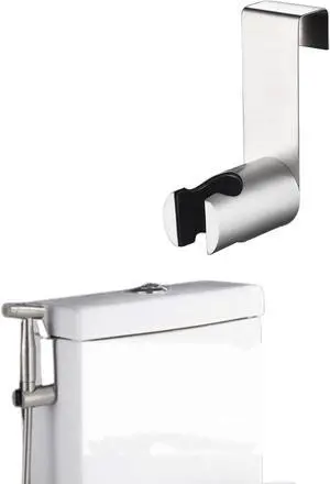 Bidet Sprayer Holder,Stainless Steel Hanging Rack Punch-Free Toilet Bidets Holder,Replacement Hanger for Hand Shower Toilet Bidet Sprayer,Toilet Bathroom Attachment Bidet Sprayer Holder,Stainless Steel Hanging Rack Punch-Free Toilet Bidets Holder,Replacement Hanger for Hand Shower Toilet Bidet Sprayer,Toilet Bathroom Attachment