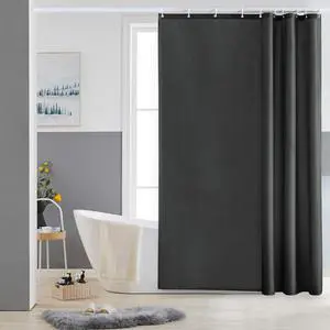 Furlinic Full Coverage Shower Curtain Liner 60x78 Inch Dark Grey,Waterproof Fabric with 78" Height for Tall Showers,Heavy Duty Hem and Machine Washable,Hotel Quality Polyester with Easy Install Hooks. Furlinic Full Coverage Shower Curtain Liner 60x78 Inch Dark Grey,Waterproof Fabric with 78" Height for Tall Showers,Heavy Duty Hem and Machine Washable,Hotel Quality Polyester with Easy Install Hooks.