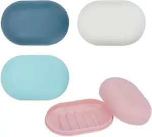 4Pcs Bar Soap Holder, IEMIEBSHA Leakproof Portable Travel Soap Dish Case with Lid, Travel Size Essentials Box Container for Home Bathroom Shower Outdoor Camping Hiking Traveling Gym 4Pcs Bar Soap Holder, IEMIEBSHA Leakproof Portable Travel Soap Dish Case with Lid, Travel Size Essentials Box Container for Home Bathroom Shower Outdoor Camping Hiking Traveling Gym