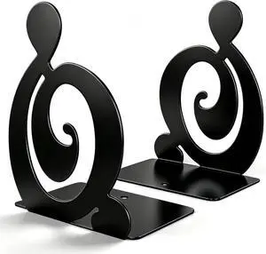 Book Ends, Metal BookEnds Heavy Duty bookend (Black 1 Pair) Book Ends, Metal BookEnds Heavy Duty bookend (Black 1 Pair)