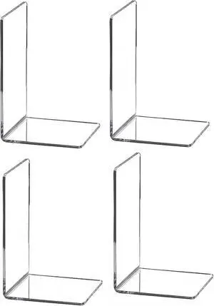 4pcs Clear Book Ends for Heavy Books,Acrylic Book Shelf Organizer for Desk,Plastic Heavy Duty Book Holders Stand and Invisible Bookshelf Dividers Decorative,Suitable for Office Home Weighted Bookends 4pcs Clear Book Ends for Heavy Books,Acrylic Book Shelf Organizer for Desk,Plastic Heavy Duty Book Holders Stand and Invisible Bookshelf Dividers Decorative,Suitable for Office Home Weighted Bookends