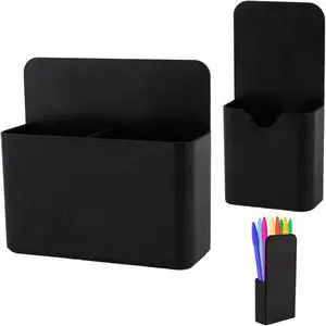 KITANIS Magnetic Pen Holder,2 Pack Magnetic Dry Erase Marker Holder with Generous Compartments,Strong Magnet Storage Marker Pen Pencil Organizer for Refrigerator,Whiteboard,Locker Accessories KITANIS Magnetic Pen Holder,2 Pack Magnetic Dry Erase Marker Holder with Generous Compartments,Strong Magnet Storage Marker Pen Pencil Organizer for Refrigerator,Whiteboard,Locker Accessories