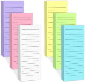Magnetic Notepads Note Pads for Fridge with Full Magnet Back, 180 Sheets Colored Lined Refrigerator Notepad, 30 Sheets Per Pad for Grocery List, Shopping List, Office, Home, To-Do Lists & Memos Magnetic Notepads Note Pads for Fridge with Full Magnet Back, 180 Sheets Colored Lined Refrigerator Notepad, 30 Sheets Per Pad for Grocery List, Shopping List, Office, Home, To-Do Lists & Memos