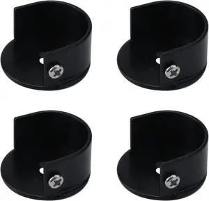 T Tulead Iron Closet Rod Flange Holder Black 1.1-Inch,Pack of 4 | Rod Hanger, Shower Rod Support Brackets, U-Shape Support Flange Holder, Curtain Socket Brackets T Tulead Iron Closet Rod Flange Holder Black 1.1-Inch,Pack of 4 | Rod Hanger, Shower Rod Support Brackets, U-Shape Support Flange Holder, Curtain Socket Brackets
