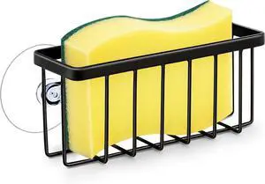 HLOOL Kitchen Sink Sponge Holder, Kitchen Sink Caddy, Sponge Holder for Kitchen Sink Suction, Dish Soap Holder (Black) HLOOL Kitchen Sink Sponge Holder, Kitchen Sink Caddy, Sponge Holder for Kitchen Sink Suction, Dish Soap Holder (Black)