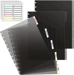 Laumoi 3 Set/15 Sheets Discbound Dividers with Tab for Notebooks | 8.5 x 11 Inch, Disc Planner, Refillable Index Dividers, Removable Pages, Notebook Organization and Planning Laumoi 3 Set/15 Sheets Discbound Dividers with Tab for Notebooks | 8.5 x 11 Inch, Disc Planner, Refillable Index Dividers, Removable Pages, Notebook Organization and Planning
