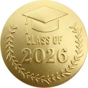 100 Pack Class of 2026 Graduation Stickers Gold Foil Embossed Labels for Graduates Metallic Foil Envelopes Seals for Invitations, Gift and Candy Bag & Party Favors (Class of 2026 Gold) 100 Pack Class of 2026 Graduation Stickers Gold Foil Embossed Labels for Graduates Metallic Foil Envelopes Seals for Invitations, Gift and Candy Bag & Party Favors (Class of 2026 Gold)