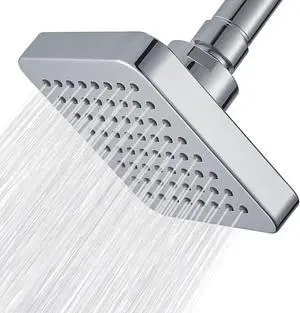 High Pressure Shower Head - 4 Powerful Bathroom Pressure Boosting Rain Showerhead - Perfect Universal Replacement for Square Rainfall Shower Heads (Chrome) High Pressure Shower Head - 4 Powerful Bathroom Pressure Boosting Rain Showerhead - Perfect Universal Replacement for Square Rainfall Shower Heads (Chrome)