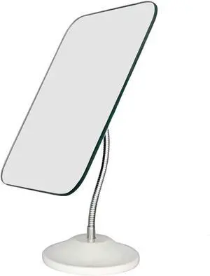YEAKE Adjustable Flexible Gooseneck Makeup Mirror,360°Rotation Folding Portable Desk Vanity Mirror with Stand Shower Shaving Cosmetic Mirror Square Large YEAKE Adjustable Flexible Gooseneck Makeup Mirror,360°Rotation Folding Portable Desk Vanity Mirror with Stand Shower Shaving Cosmetic Mirror Square Large