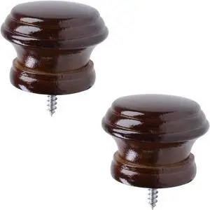 Antrader Curtain Rod Finial Replacement for Living Room,Bedroom,2Pcs | Screw on Curtain Rod End Caps for 1" Curtain Rods,M5 Screw Antrader Curtain Rod Finial Replacement for Living Room,Bedroom,2Pcs | Screw on Curtain Rod End Caps for 1" Curtain Rods,M5 Screw