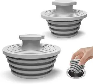 Bathtub Drain Stopper - 2 Pack Silicone Universal Shower Drain Cover, Tub Stopper Bathtub Drain for Bathroom, Tub, and Shower Drain - Easy Install Shower Drain (Gray) Bathtub Drain Stopper - 2 Pack Silicone Universal Shower Drain Cover, Tub Stopper Bathtub Drain for Bathroom, Tub, and Shower Drain - Easy Install Shower Drain (Gray)