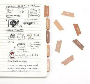 Lumintutu Laminated Planner Monthly Stickers,40 Adhesive Plan Tabs for Notebooks (2 Sets 12 Month Tabs and 16 Blank Tabs), Calendar Monthly Divider Set (Cappuccino) Lumintutu Laminated Planner Monthly Stickers,40 Adhesive Plan Tabs for Notebooks (2 Sets 12 Month Tabs and 16 Blank Tabs), Calendar Monthly Divider Set (Cappuccino)